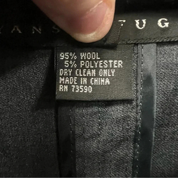 YANSI FUGEL Size 6 Wool Jacket Swing Coat Dark Gray w/collar & button closure - Picture 4 of 8